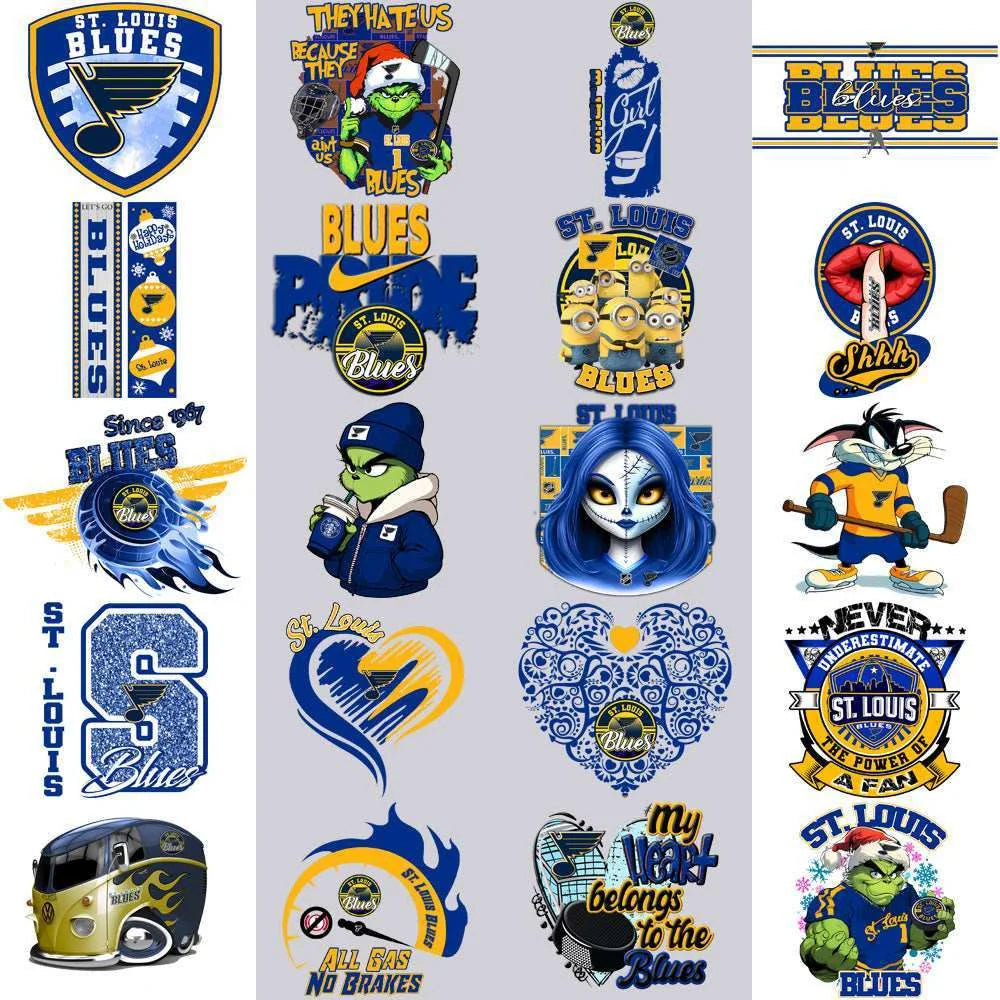 28 St. Louis Blues Ice Hockey Designs Bundle PNG