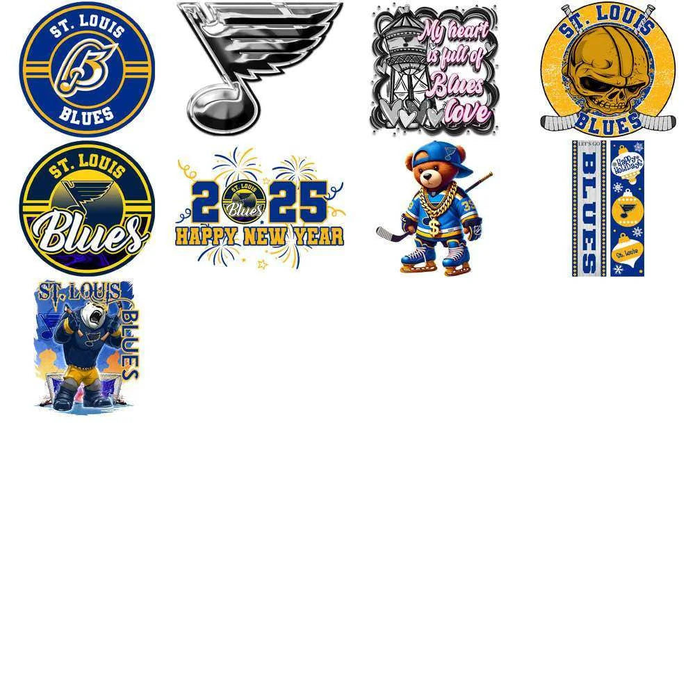 28 St. Louis Blues Ice Hockey Designs Bundle PNG
