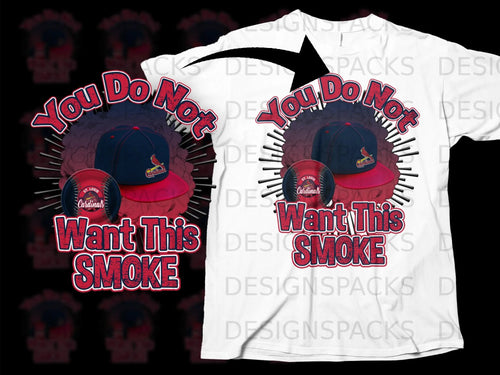 St. Louis Cardinals baseball and hat graphic with text 