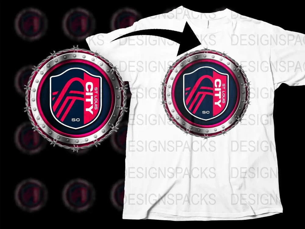 St Louis City SC Emblem Design Graphic Png Digital Download