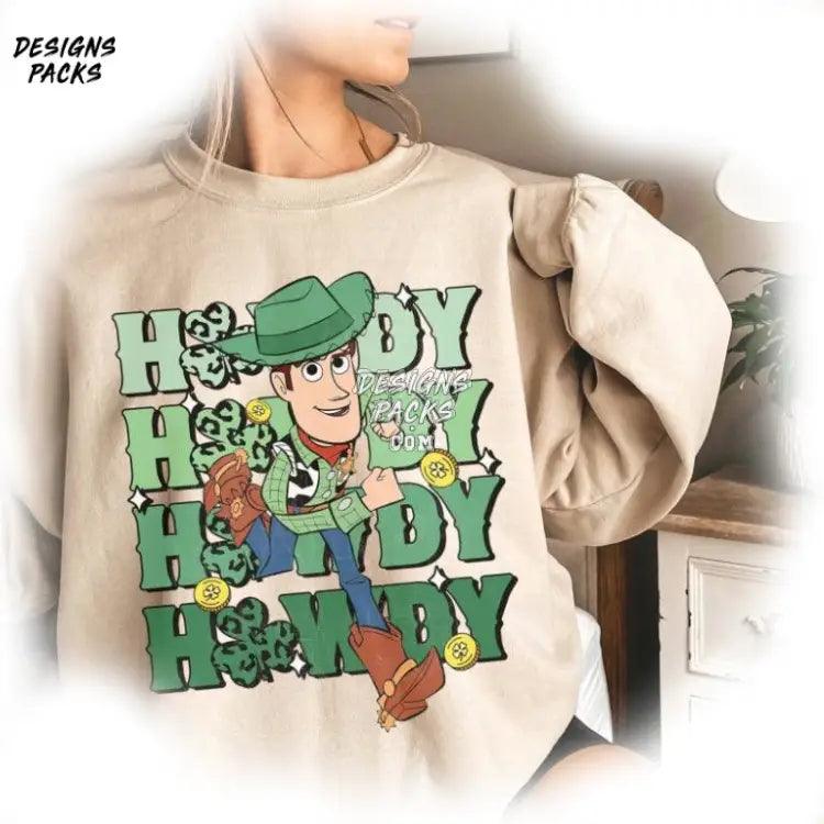 St Patrick’s Day Lucky Cartoon Woody Howdy Shamrock Png Design