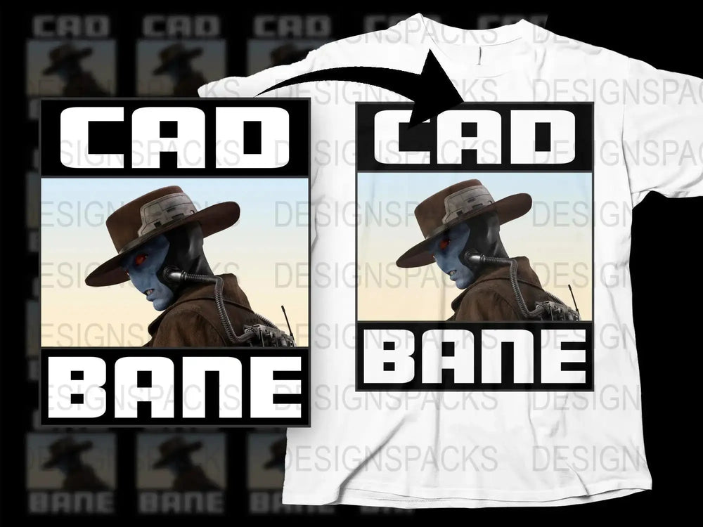 Star Wars Cad Bane Graphic Novelty Artwork Png Digital Download