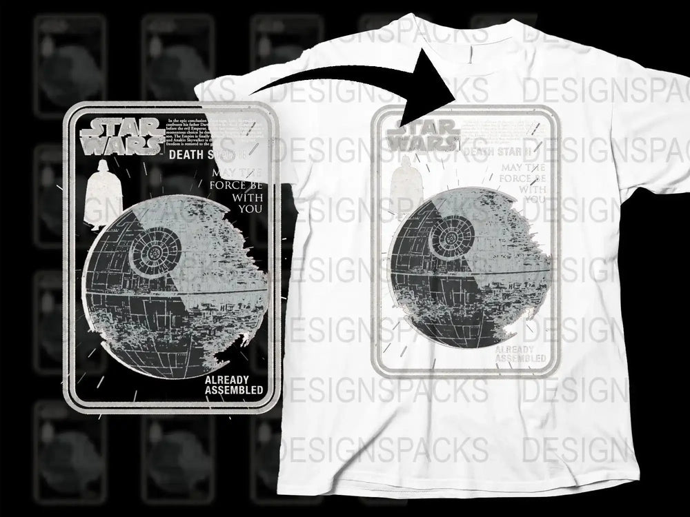 Star Wars Death Star II May the Force Be With You Png Digital Download