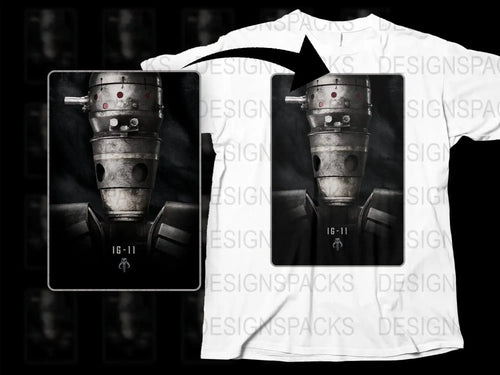 Star Wars IG-11 Robot Art Graphic Png Digital Download