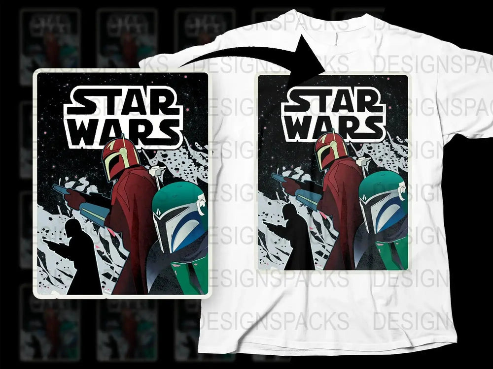 Star Wars Mandalorian Characters Design Png Digital Download