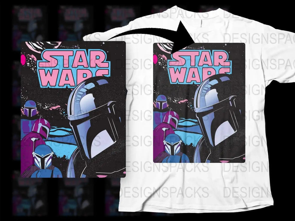 Star Wars Mandalorian Themed Graphic Png Digital Download