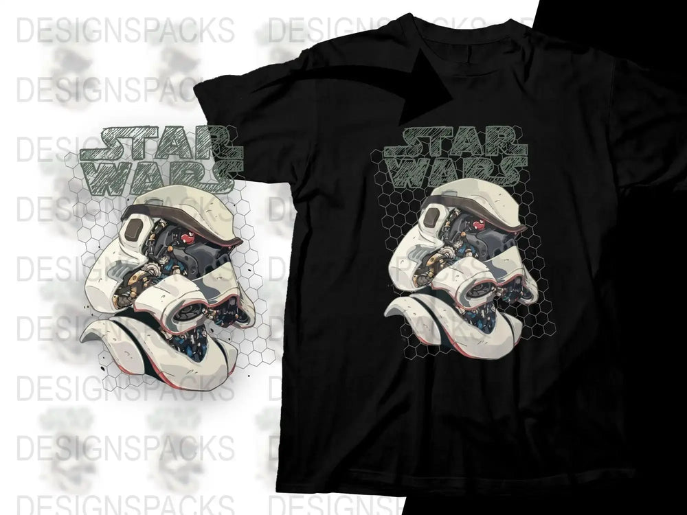 Star Wars Stormtrooper Helmet Design Graphic Png Digital Download
