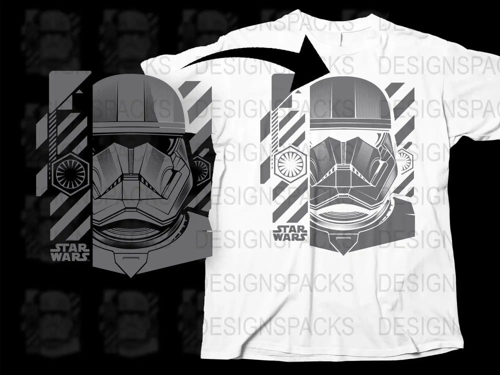 Star Wars Stormtrooper Stripes Design Png Digital Download