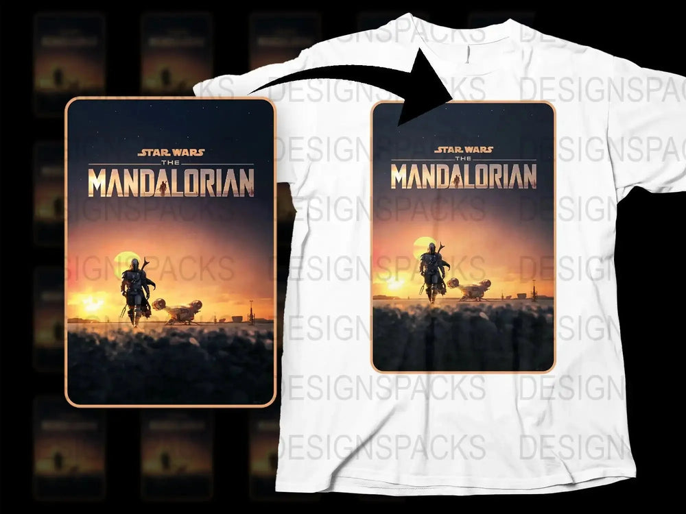 Star Wars The Mandalorian Graphic Print Png Digital Download