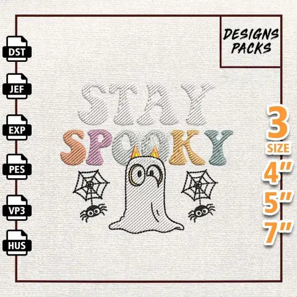 Stay Spooky Embroidery Design
