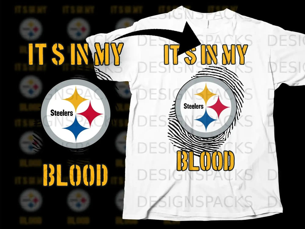 It's In My Blood Steelers T-Shirt Custom Design