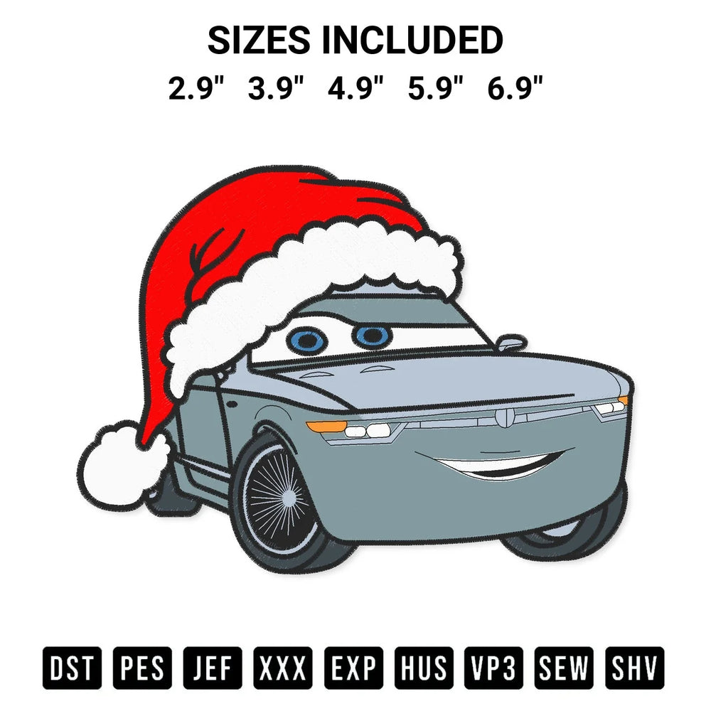 Sterling Cars Christmas Embroidery Design