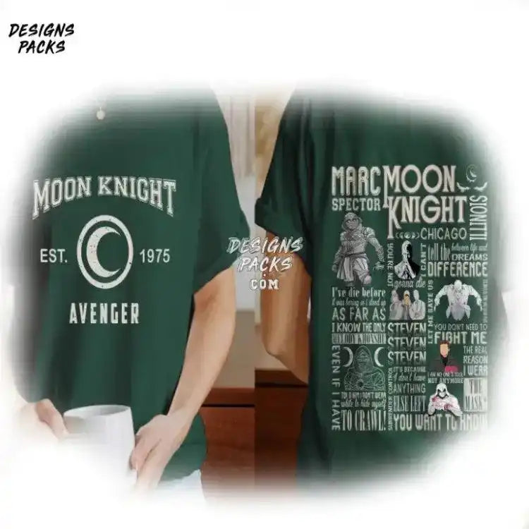 Steven Grant Marc Spector Avenger Team Moon Knight Double Sides Png Design