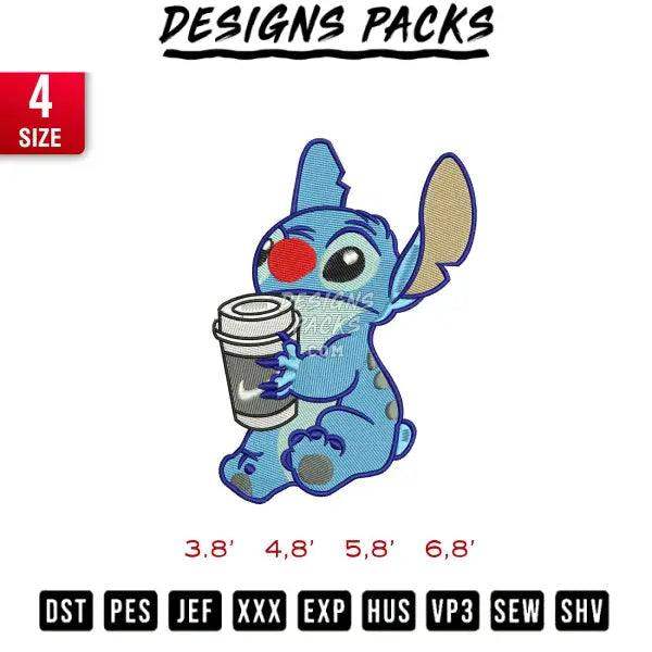 Stitch coffee Embroidery Design 