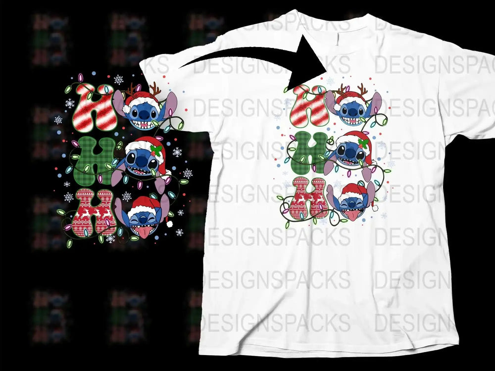 Festive Christmas T-Shirt with Cute Owls and Candy Canes, Holiday Casual Wear for All Ages