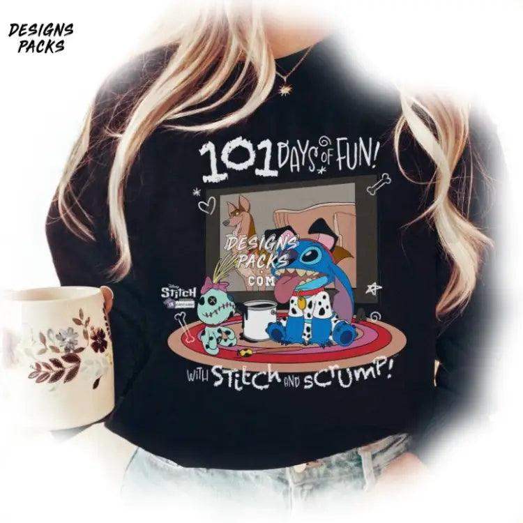 Stitch In Costume 101 Dalmatians Design Ohana Means Family T Cartoon And Scrump Png