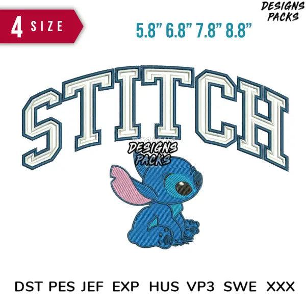Stitch With Letter Embroidery Design Size item :  5.8" 6.8" 7.8" 8.8"