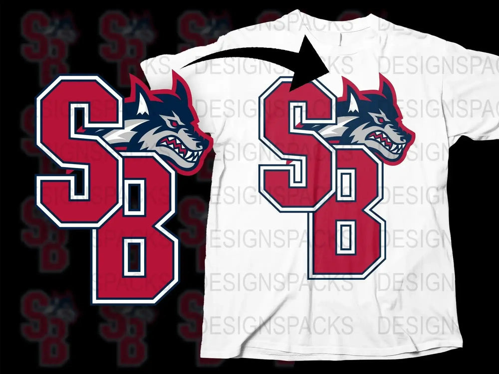 Stony Brook Seawolves College Football Png Digital Download