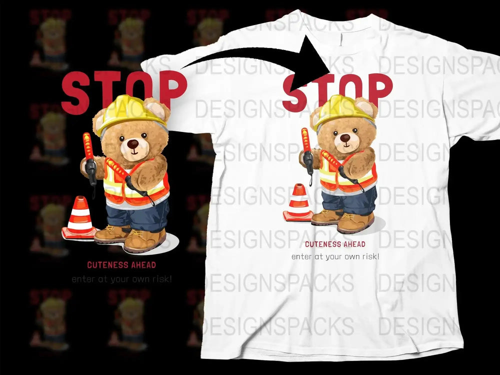 Stop Cuteness Ahead Enter at Your Own Risk Png Digital Download