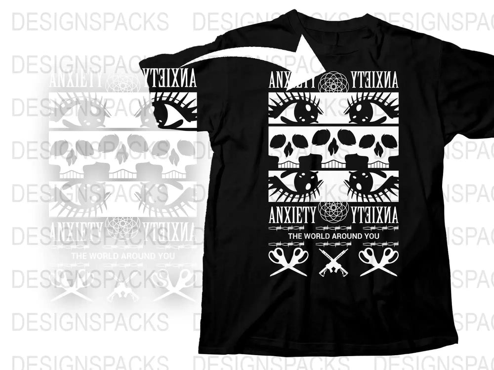 Streetwear Anxiety the World Around You Png Digital Download