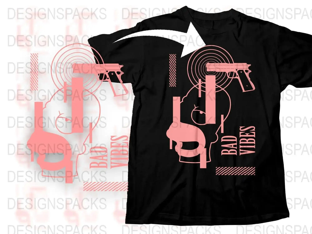 Streetwear Bad Vibes Png Digital Download