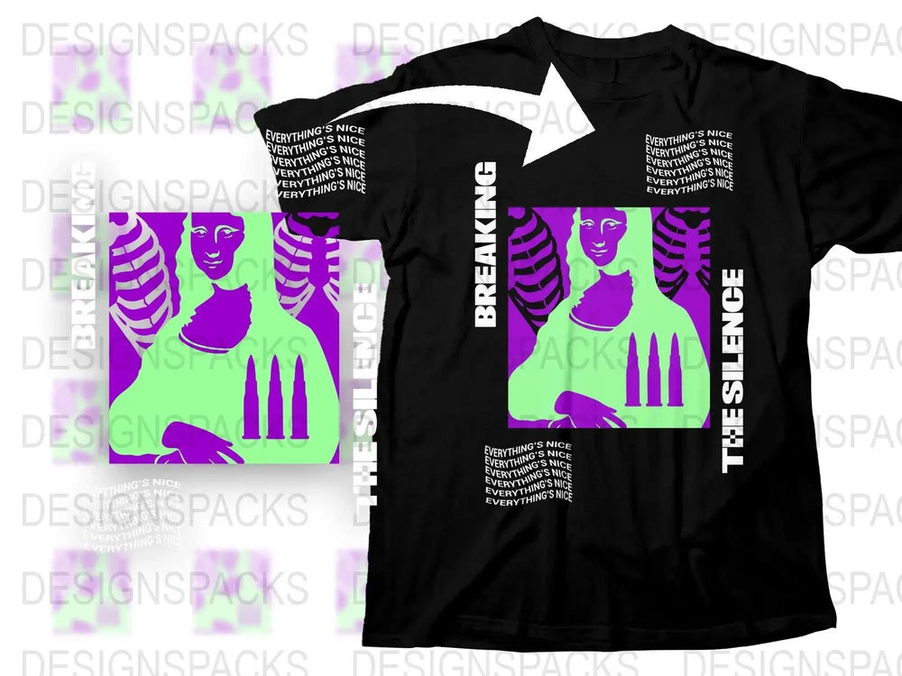 Streetwear Breaking the Silence Png Digital Download