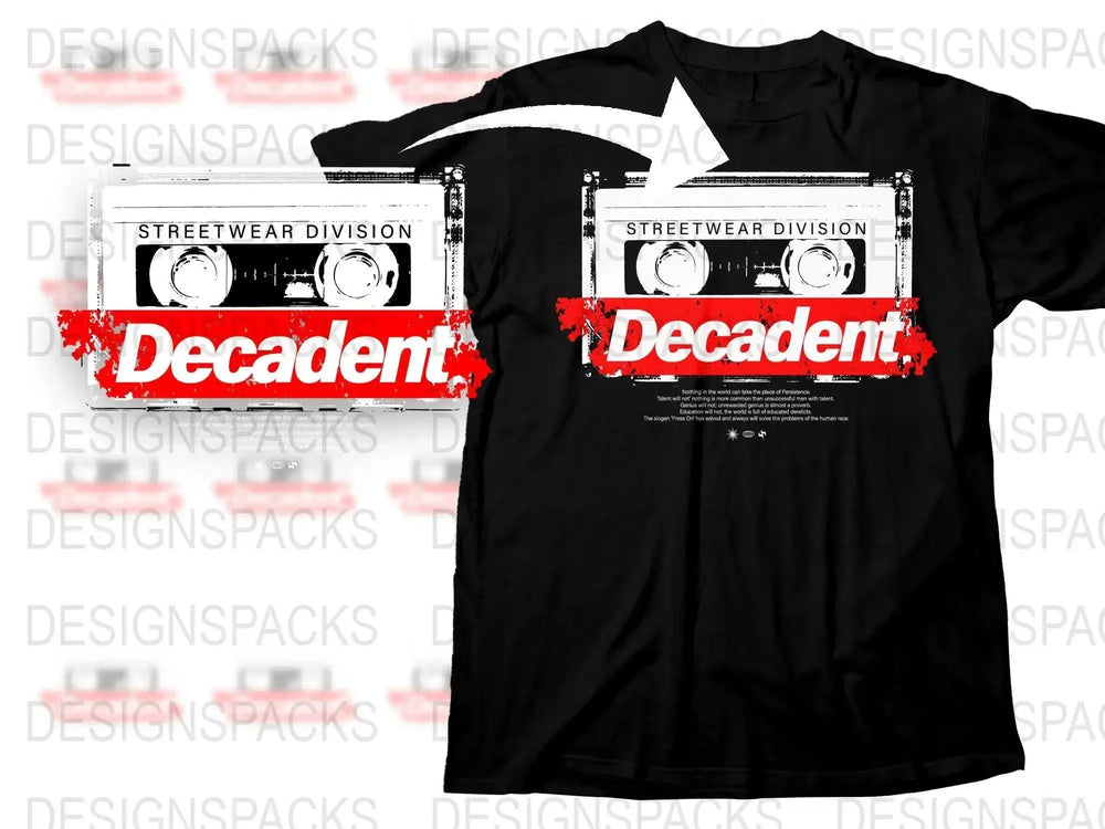 Streetwear Division Decadent Press On Png Digital Download