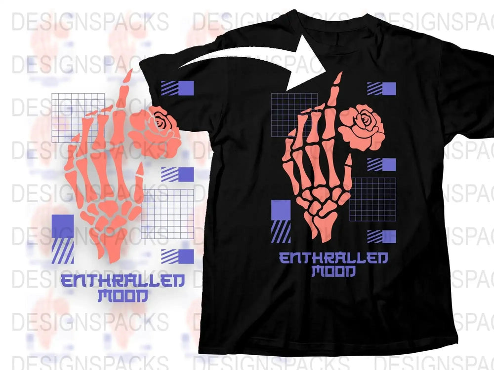 Streetwear Enthralled Moon Png Digital Download