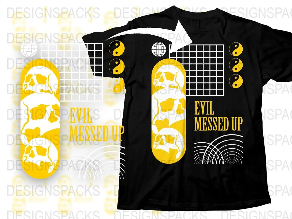 Streetwear Evil Messed Up Png Digital Download