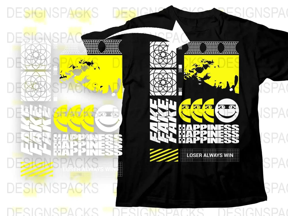 Streetwear Fake Happiness Png Digital Download
