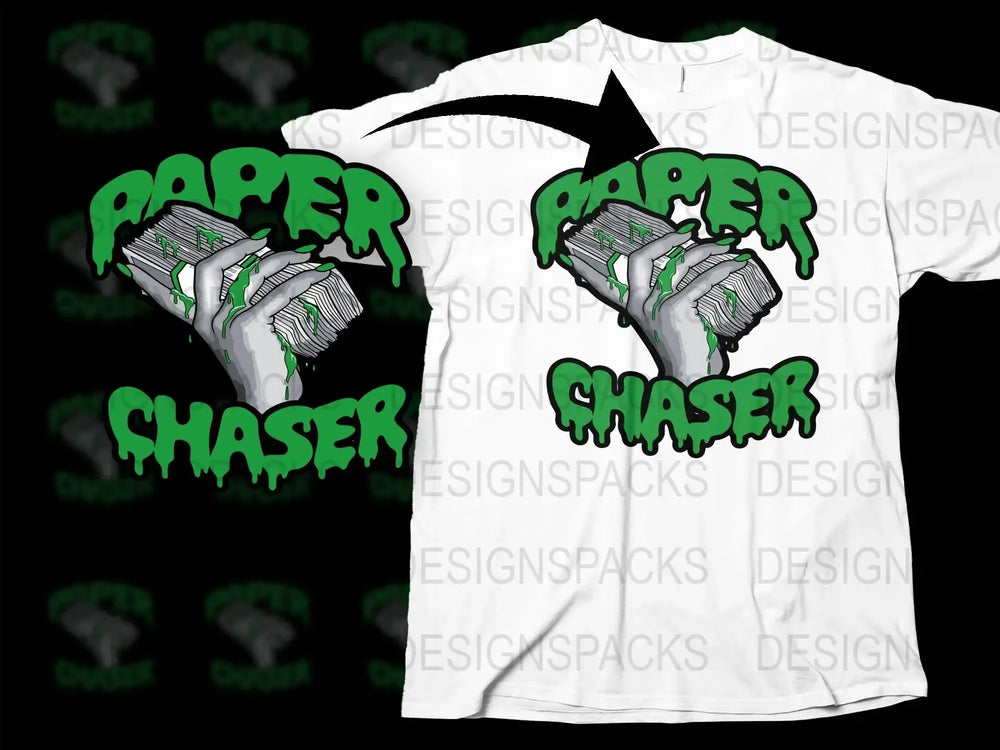 Streetwear Graphic Paper Chaser Hand Holding Money Png Digital Download