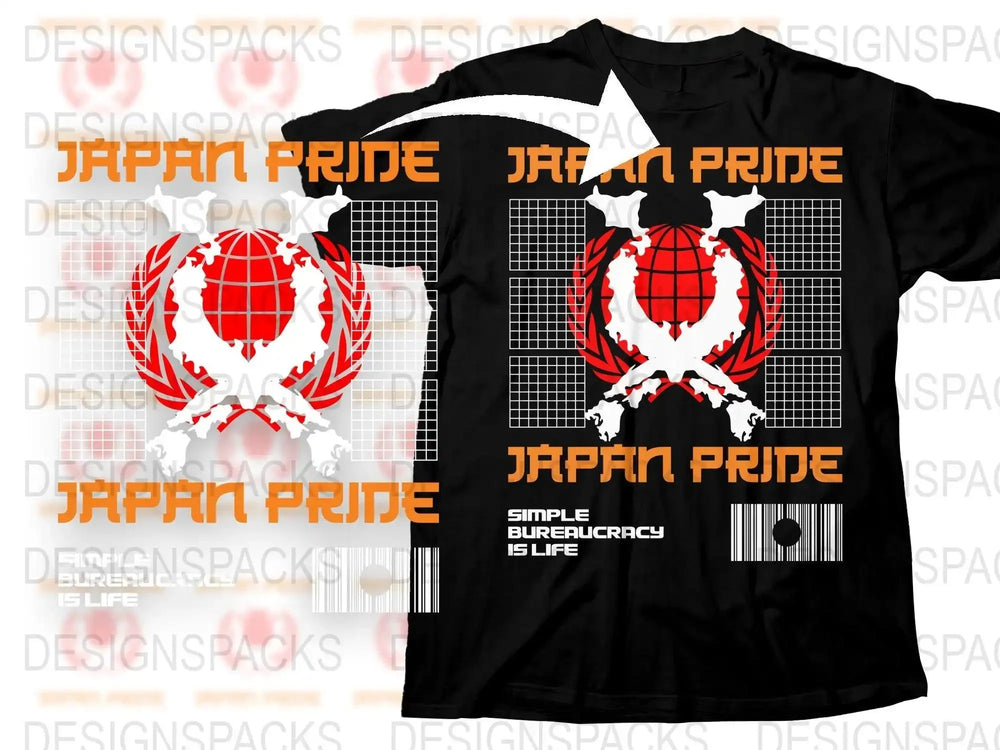 Streetwear Japan Pride Png Digital Download