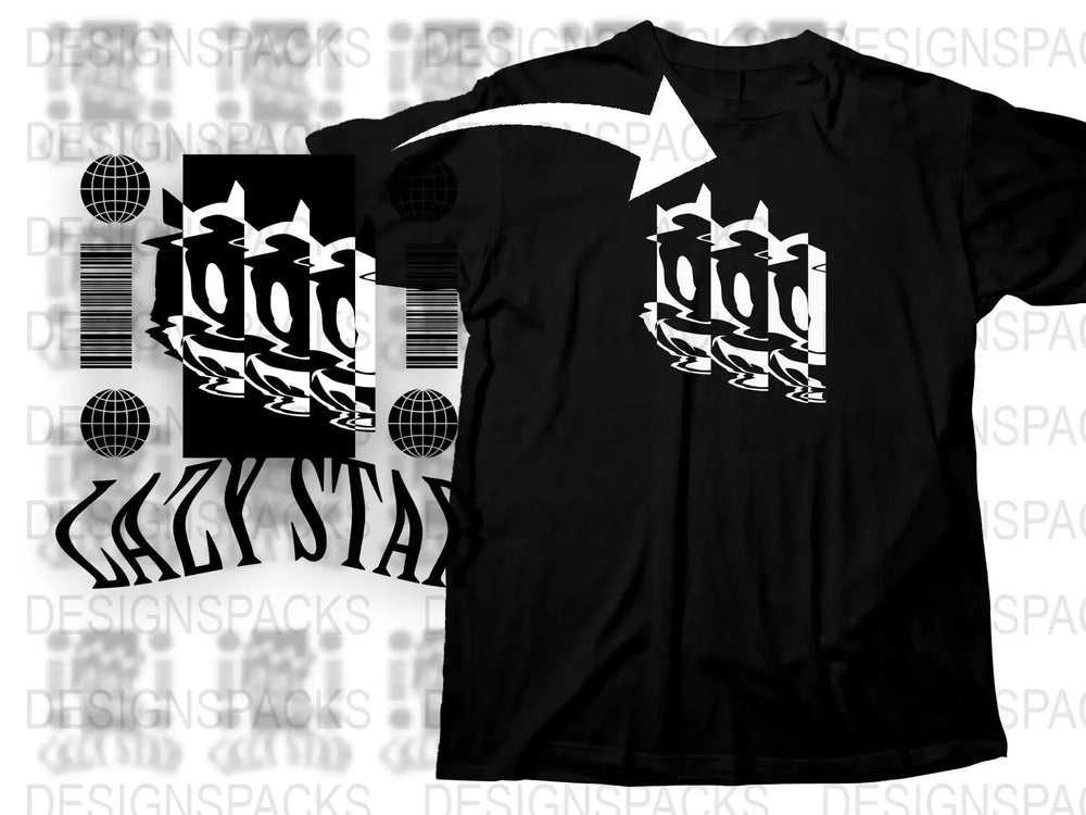 Streetwear Lazy Star Png Digital Download