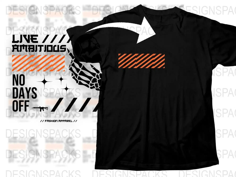 Streetwear Live Ambitious Png Digital Download