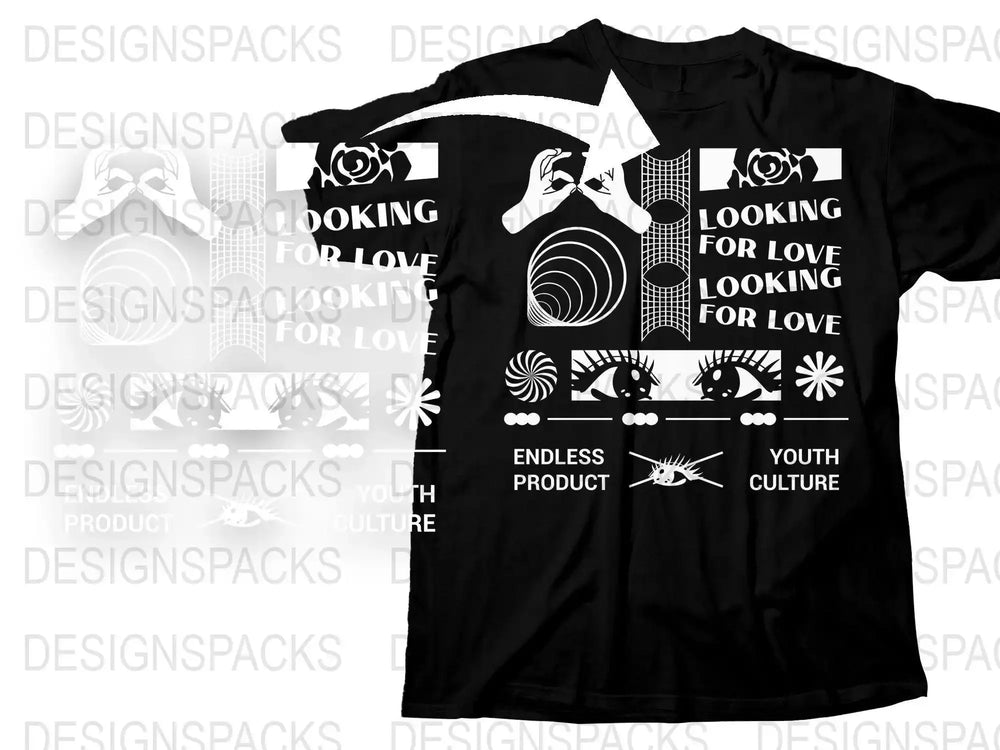 Streetwear Looking for Love Png Digital Download