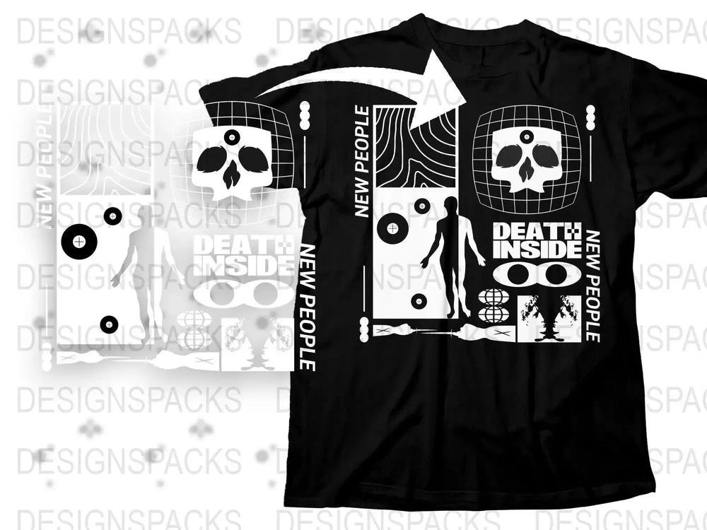 Streetwear New People Death Inside Png Digital Download