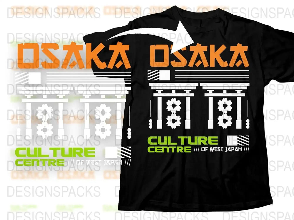 Streetwear Osaka Culture Centre of West Japan Png Digital Download