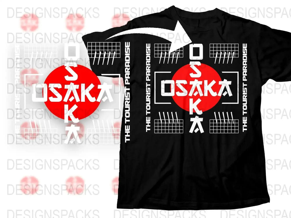 Streetwear Osaka the Tourist Paradise Png Digital Download