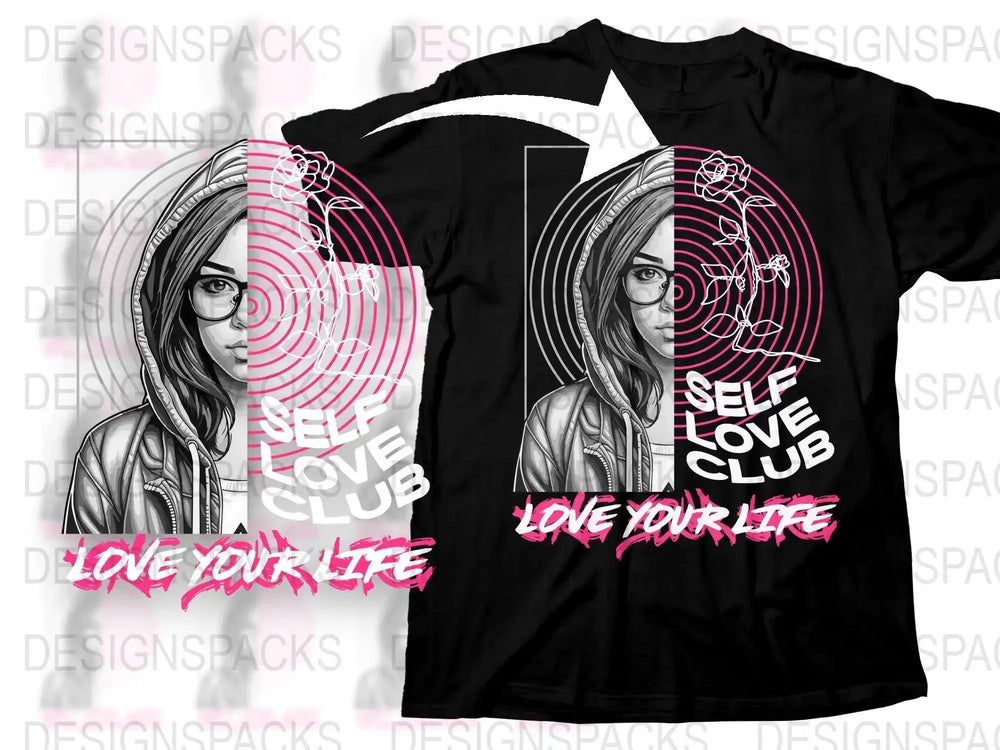 Streetwear Self Love Club Png Digital Download