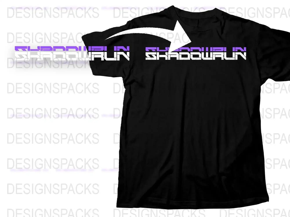 Streetwear Shadowrun Front Png Digital Download