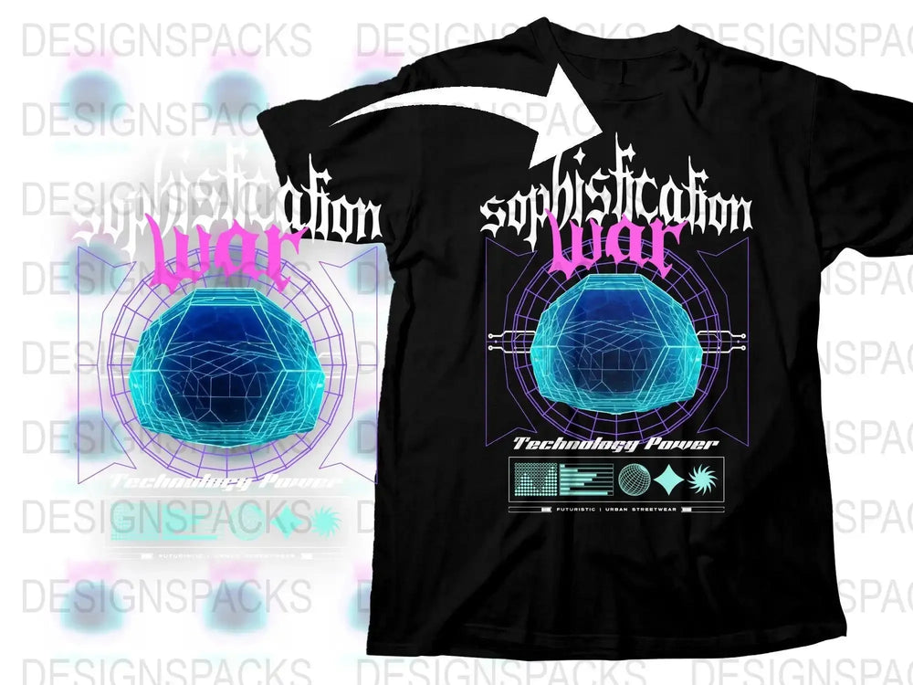 Streetwear Sophistication War Back Png Digital Download