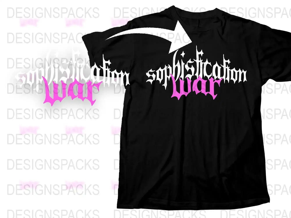Streetwear Sophistication War Front Png Digital Download