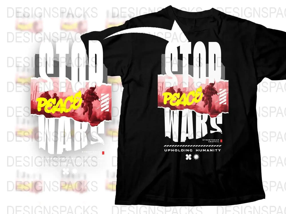 Streetwear Stop Wars Back Png Digital Download