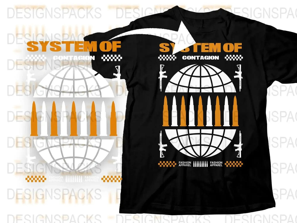 Streetwear System of Contagion Png Digital Download