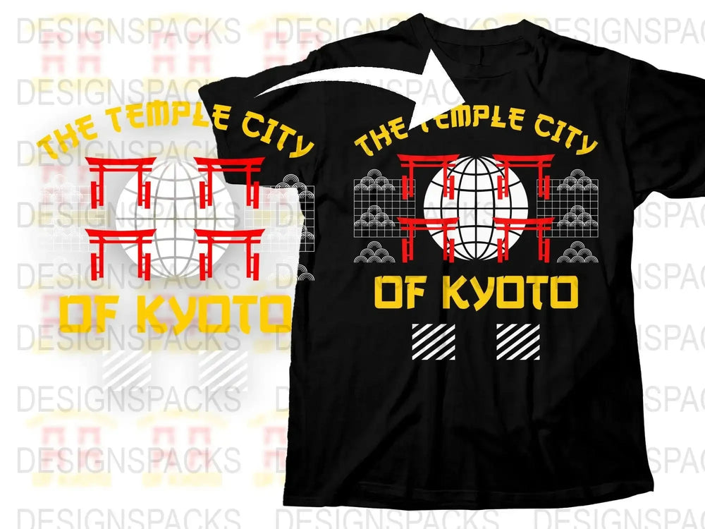 Streetwear The Temple City of Kyoto Png Digital Download