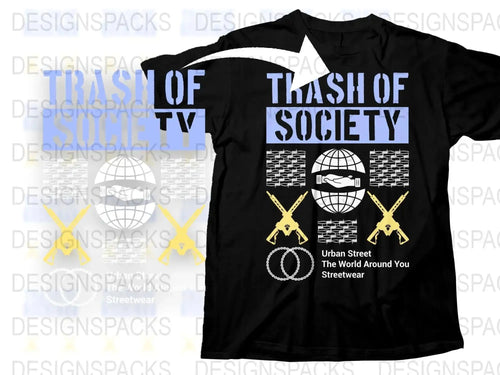 Streetwear Trash of Society Png Digital Download