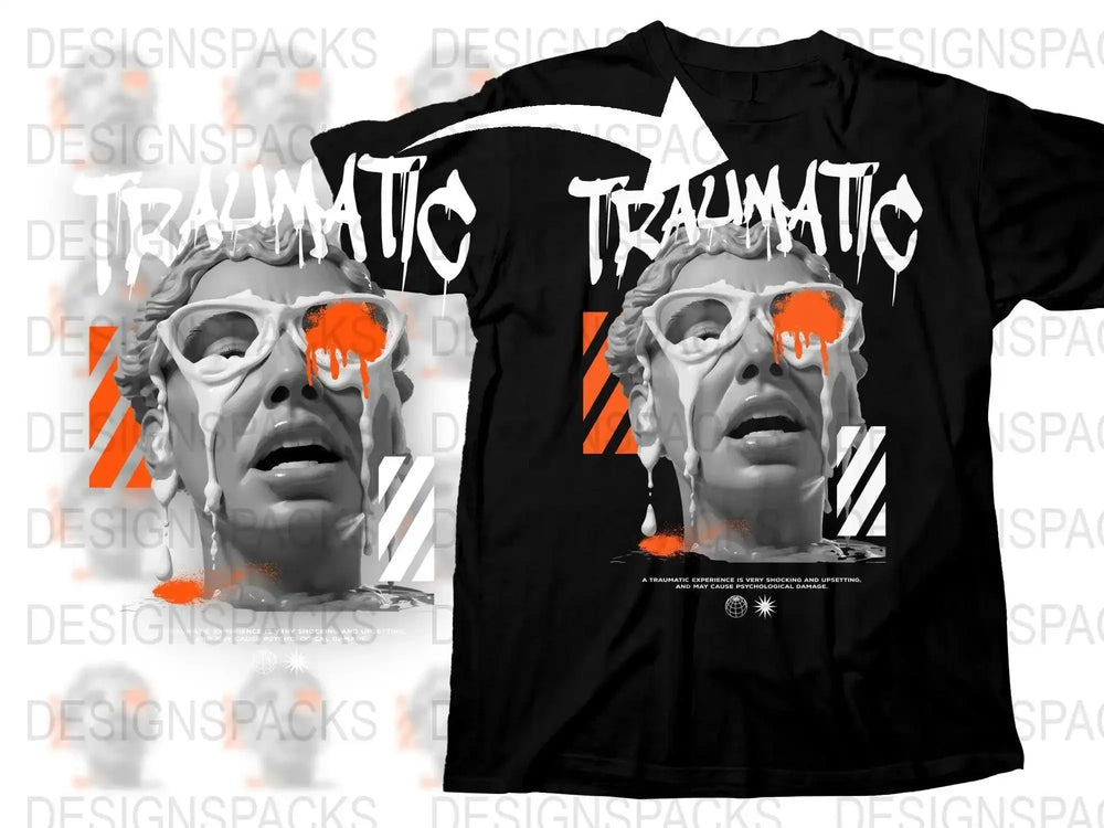 Streetwear Traumatic Back Png Digital Download