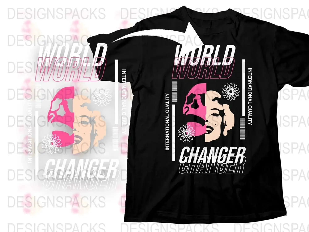 Streetwear World Changer Png Digital Download