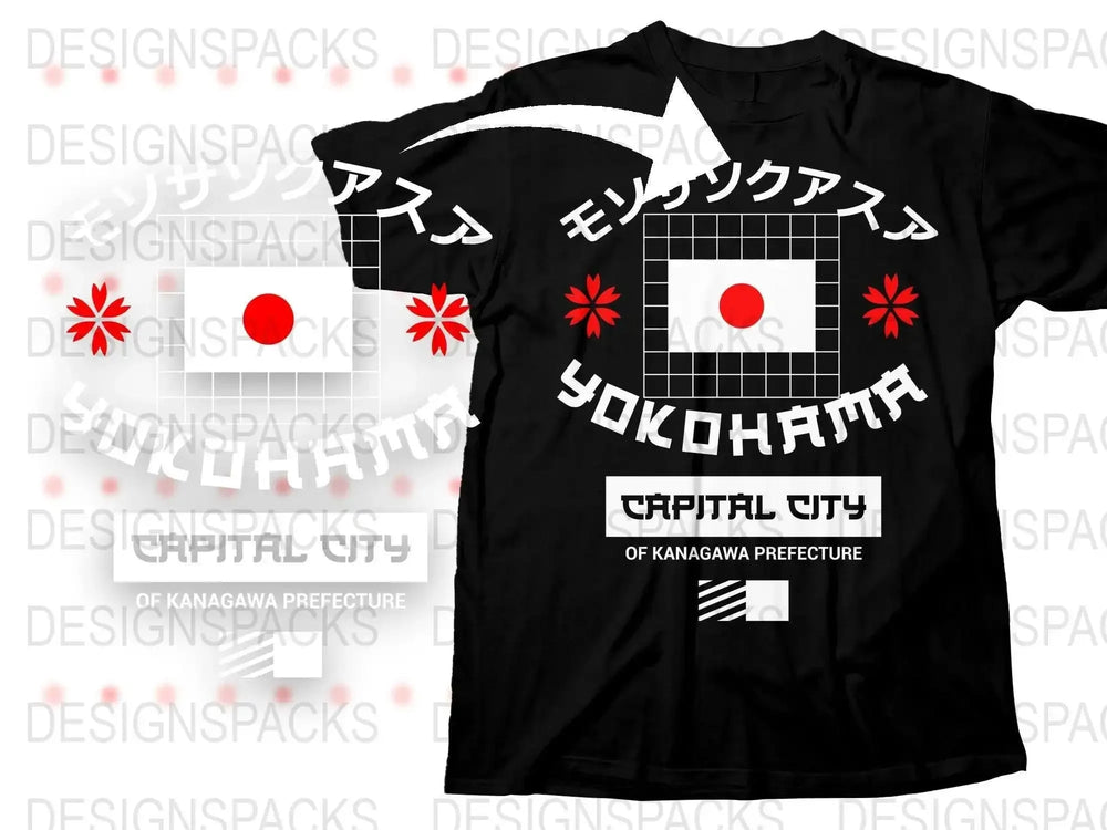 Streetwear Yokohama Capital City Png Digital Download