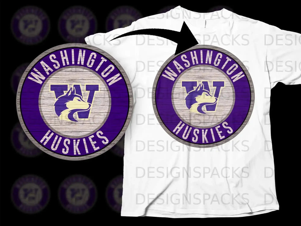 Washington Huskies Purple and White Logo T-Shirt